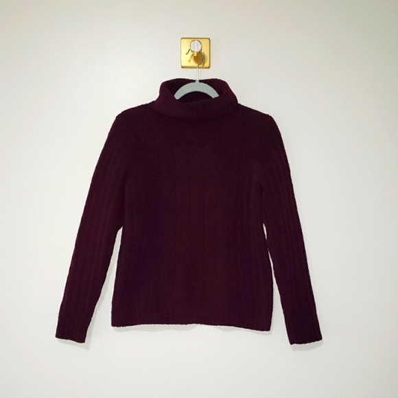 Royal Robbins Women Turtleneck Sweater Small Purple Wine Merlot Outdoor Soft - Picture 1 of 10